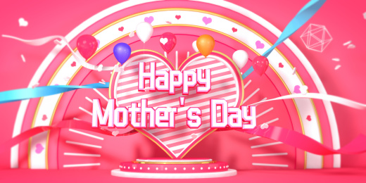 Happy Mother's Day母亲节海报