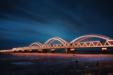 中国黑龙江哈尔滨跨江大桥