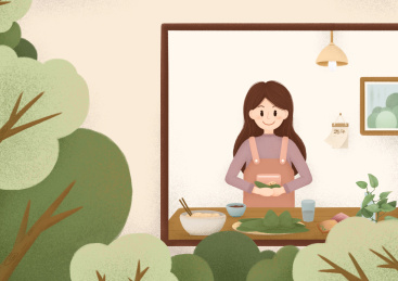 手绘端午节粽子