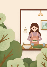 手绘端午节粽子