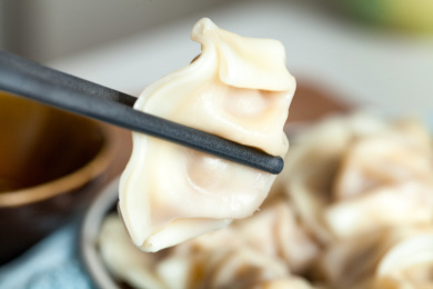 中国传统美食一盘东北饺子