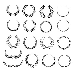 麦穗设计，奖章奖牌标签装饰，奖章麦穗