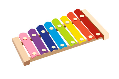 卡通手绘打击乐器木琴插画