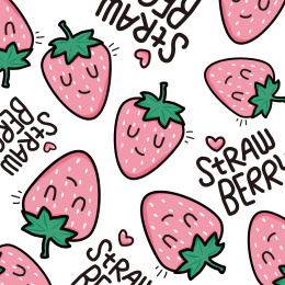 可爱的手绘草莓插画素材系列