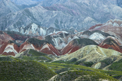甘肃省张掖市张掖丹霞国家地质公园雨后丹霞