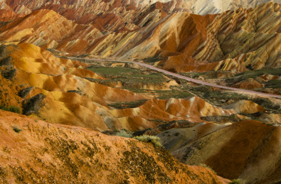 甘肃省张掖市张掖丹霞国家地质公园雨后丹霞