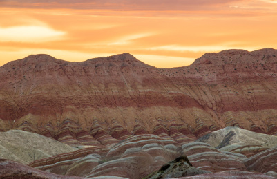 甘肃省张掖市张掖丹霞国家地质公园雨后丹霞