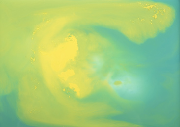 黄色与绿色抽象水彩颜料艺术底纹背景