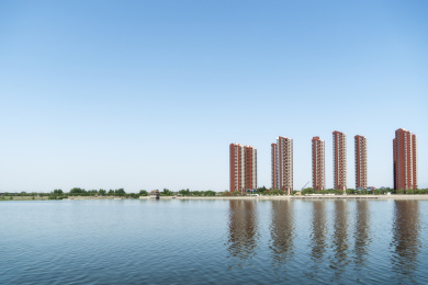 陕西省西安市灞河河滨风光