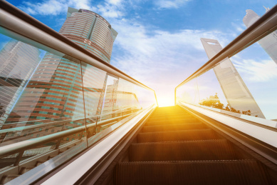 上海城市中心自动扶梯