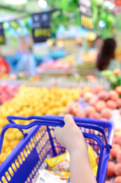 超市购物特写