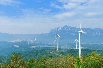 中国风力发电机群