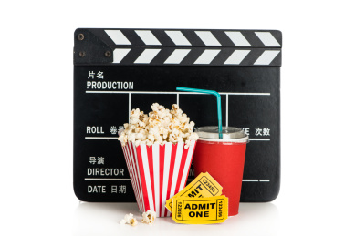 电影票爆米花的组合