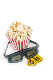 电影票爆米花的组合