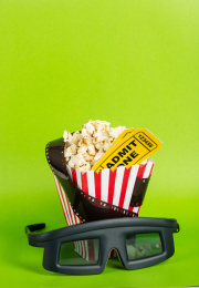 电影票爆米花的组合