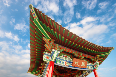 中国古建筑，江西南昌滕王阁，地标旅游