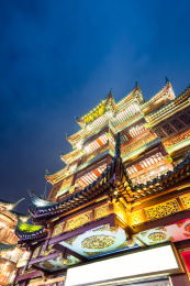 夜幕下的上海豫园