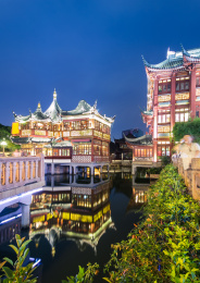 夜幕下的上海豫园