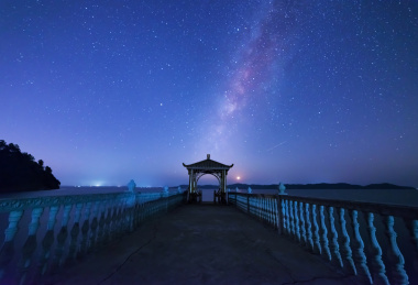夏夜，美丽的银河星空