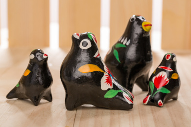 中华传统工艺品儿童玩具泥咕咕小鸟