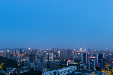 重庆市照母山俯瞰光电园夜景