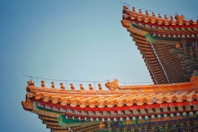 北京故宫古建筑屋檐