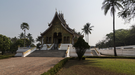 老挝琅勃拉邦古城内的老挝皇宫建筑