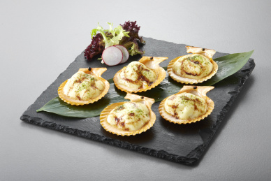 日式小食，芝士烤扇贝