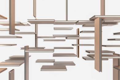 棕色硬皮封面的空白本子宣传册，三维渲染