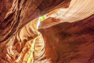 黄土高原上的地缝峡谷风光，中国陕西省延安市甘泉县雨岔大峡谷