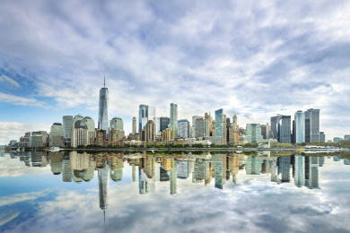 美国纽约曼哈顿金融中心城市建筑群