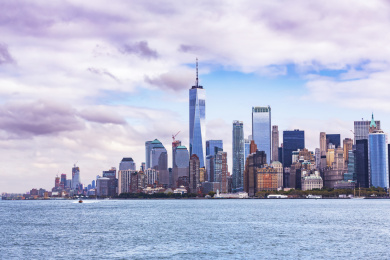 美国纽约曼哈顿金融中心城市建筑群