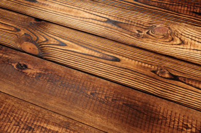 复古背景中的咖啡色碳化防腐木板