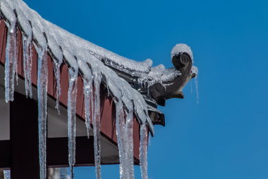 湖南省张家界市武陵源园林古建筑冰雕装饰
