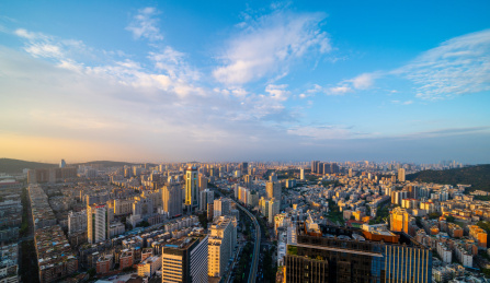 中国福建省厦门市思明区城市风光
