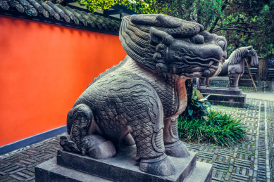 四川成都武侯祠石兽墓道神兽