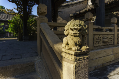 中国山西榆次常家庄园石狮