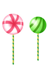 小清新风格糖果棒棒糖插画元素