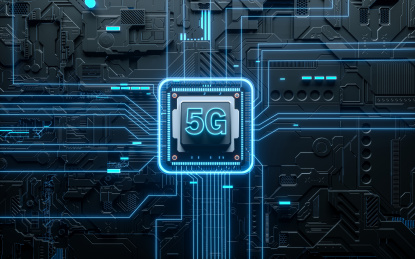 5G互联网电路板芯片三维创意图