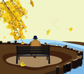 The lonely and bleak background