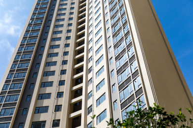 蓝天下环境优美的房地产小区楼盘 中国广东珠海市