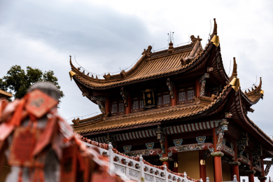 中国安徽省蚌埠市锥子山栖岩寺风光