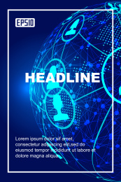 点、线、数码地球构建人、社会、网络关系概念创意图