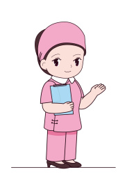手里拿着文件夹微笑着做介绍状的可爱小护士矢量卡通人物素材