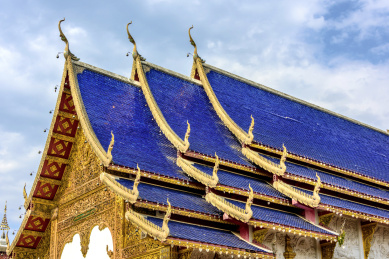 东南亚泰国清迈蓝庙班顿寺