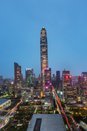 中国广东省深圳市城市夜景风光