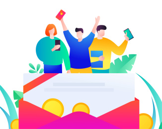 通过手机邀请好友可以获得丰厚的奖励收获红包