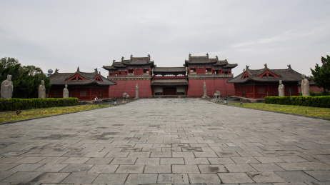 河南巩义历史古迹宋陵公园石雕像