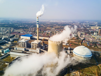 中国老式的火力发电厂