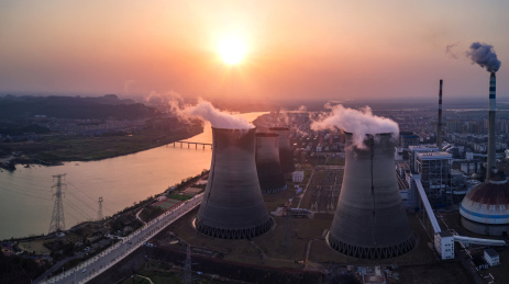 中国老式的火力发电厂